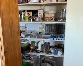 PANTRY FULL OF KITCHENWARE 