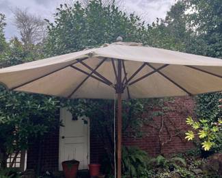 $40. Umbrella for sale with stand. 10’ 6” diameter. does not tilt