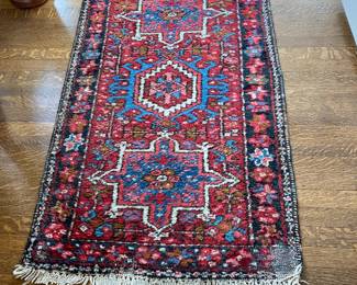 $290 Antique oriental rug. 3' 11" x 2' 4".