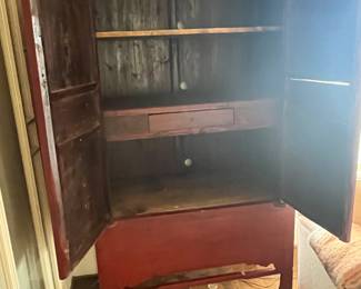 Interior of the armoire.