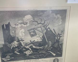 $140. Hogarth Etching "The Bathos"