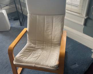 $48. Ikea Poang lounger style chair replacement covers available but this is in good condition. 26.5"w x 32" d x 37"h.