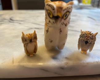 Sweet owl family for sale during in-person shopping Friday and Saturday.