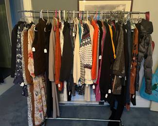 Clothing in almost every size for sale during in-person shopping hours Friday and Saturday only.