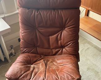 closer view of the leather