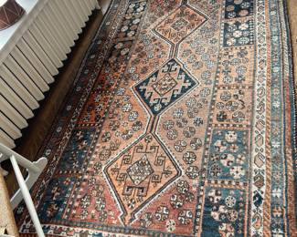 $200. Antique oriental rug 7'6" x 4' 6" Some sun fading.