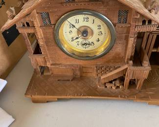 $180. Ca. early 1900's music box clock