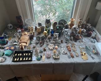 Owl Collection for sale during in-person shopping hours Friday and Saturday only.
