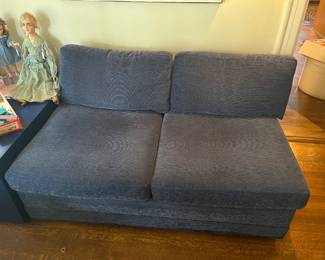 $60. Blue loveseat. 54"w x 35"d x 36"h