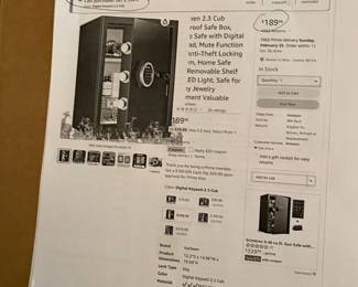 $150. NIB 2.3 Cub fireproof safe. Retails for 189.99 plus tax on Amazon.
