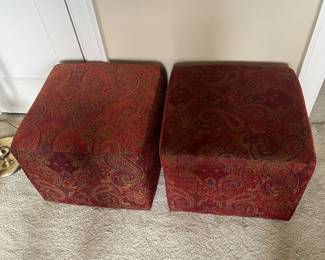 $60 Pair of ottomans 20" sq. x 17"h