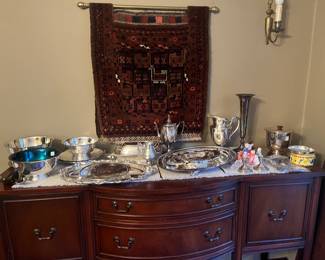 More for sale during in-person shopping hours Friday and Saturday only. Buffet sold in its own photo. Antique camel saddle blanket is also