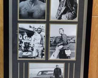 Steve McQueen Autograph Card Display