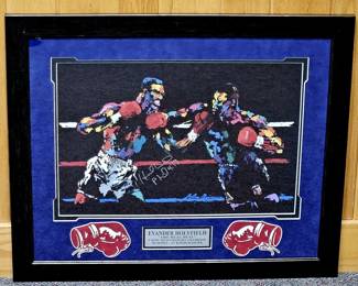 Evander Holyfield Signed Leroy Nieman Print