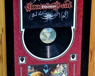 Grateful Dead Band Signed Album Display