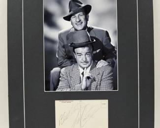 Abbott & Costello Matted Autograph Display