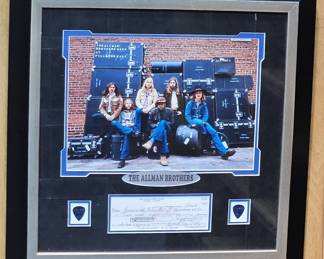 The Allman Brothers Band Cancelled Check Display