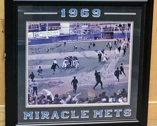 1969 New York Miracle Mets Signed Display