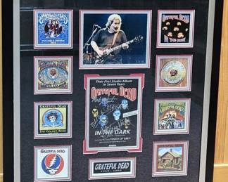 Grateful Dead Band Signed Display w/ Jerry Garcia