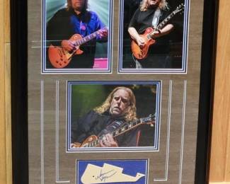 Warren Haynes Signed Pick Guard Display