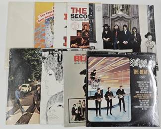 The Beatles 9 LP Record Lot - 7 Wrapped