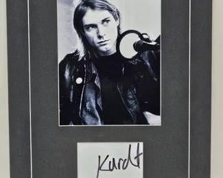 Kurt Cobain Photo Print With Autograph Card