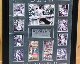 Joe Namath New York Jets Autograph Display