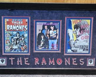 The Ramones Band Autograph Display