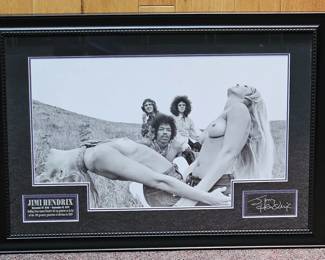 Jimi Hendrix Band Erotic Photo Shoot Display