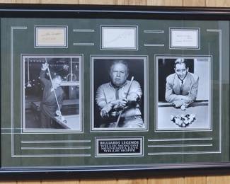 Billiards Legends Autograph Card Display