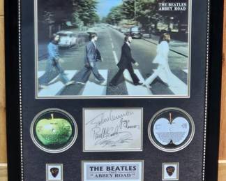 The Beatles 3-D Display Printed Signatures
