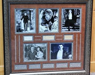 Classic Film Monsters Autograph Display
