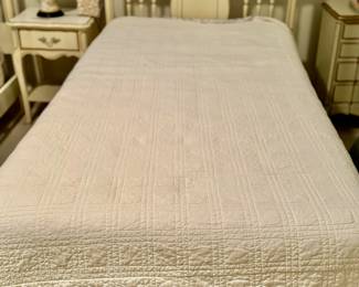 French provencial one of pair twin beds