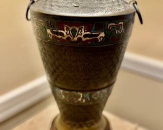 Antique cloissone lamp