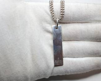 STERLING SILVER TOM FORD GUCCI PENDANT NECKLACE