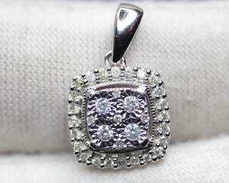 STERLING SILVER DIAMOND PENDANT