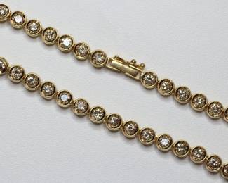 18K GOLD DIAMOND TENNIS BRACELET 3.00CTW