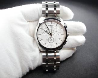 TISSOT STEEL BAND WATCH WHITE DIAL
