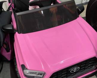 12V Pink Toyota Tacoma Kids Ride On Pick Up Trunk
