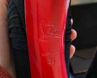 Christian Louboutin Black Suede Pumps
