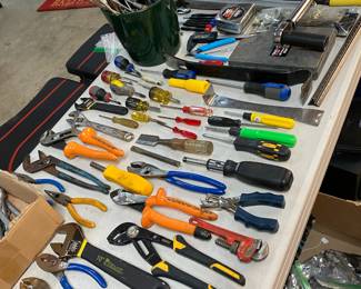 Assortment of Hand Tools - Pliers, Wrenches, Screwdrivers