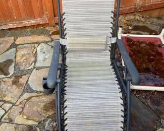 Brown Striped Zero Gravity Foldable Chair