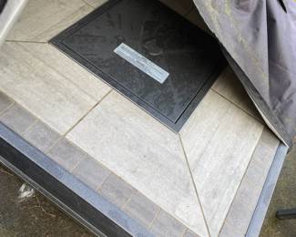 Square Tiled Fire Pit Table