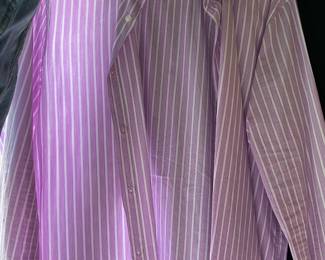 Boss Purple & White Striped Dress Shirt