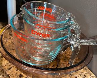Assortment of Pyrex Measuring Cups