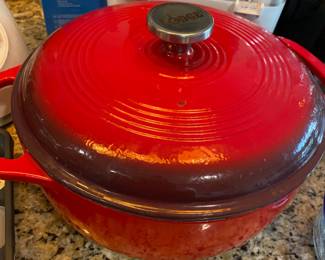 Lodge Red Porcelain Enamel on Cast Iron 4.5 QT Dutch Oven