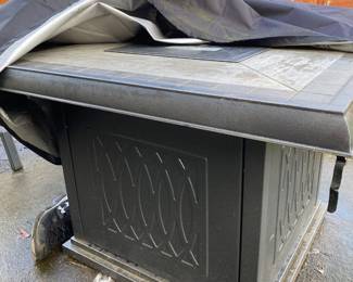 Square Tiled Fire Pit Table