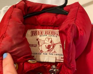 True Religion Red Puffer Vest

