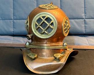 Small brass diver's helmet