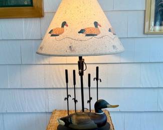 wooden decoy lamp